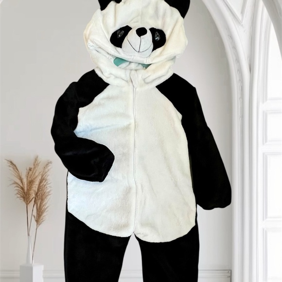 MICHLEY Panda Animal Hooded Kid’s Onesie Flannel Pajamas Costume | 110 | NEW - Picture 9 of 9